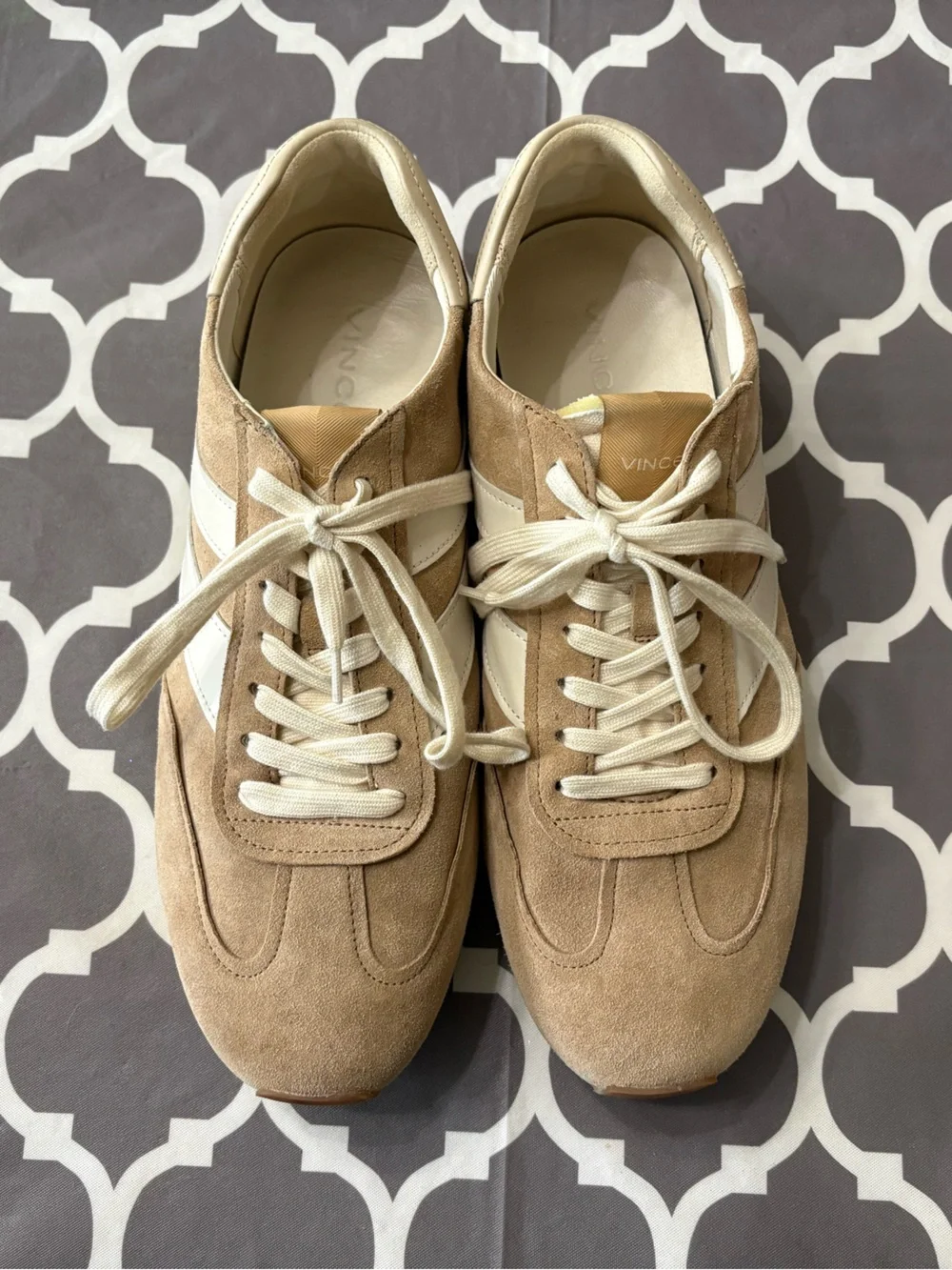Vince Oasis Runner tan suede sneakers